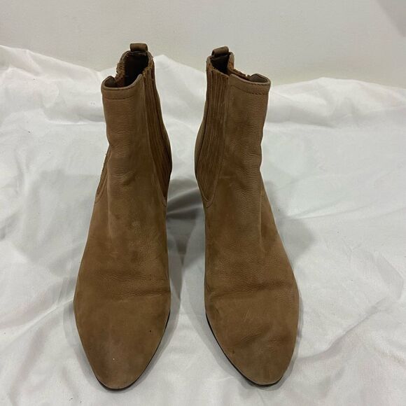 Sam Edelman Gillian brown suede wedge ankle length booties size 8 - Picture 7 of 8